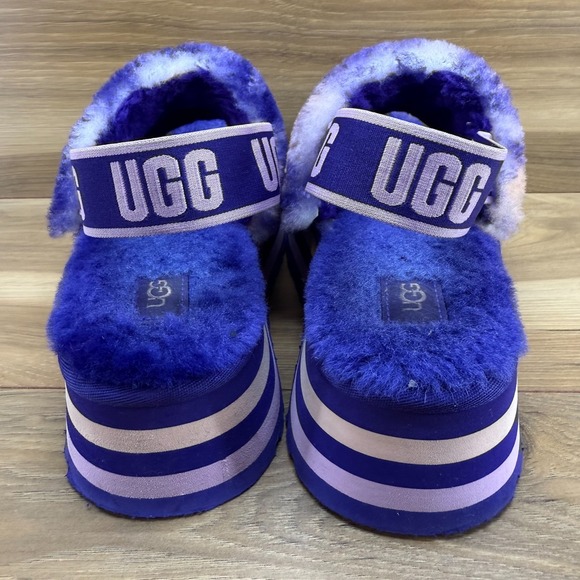UGG Disco Marble Slides Womens 7 Purple Platform Slingback - Picture 7 of 11